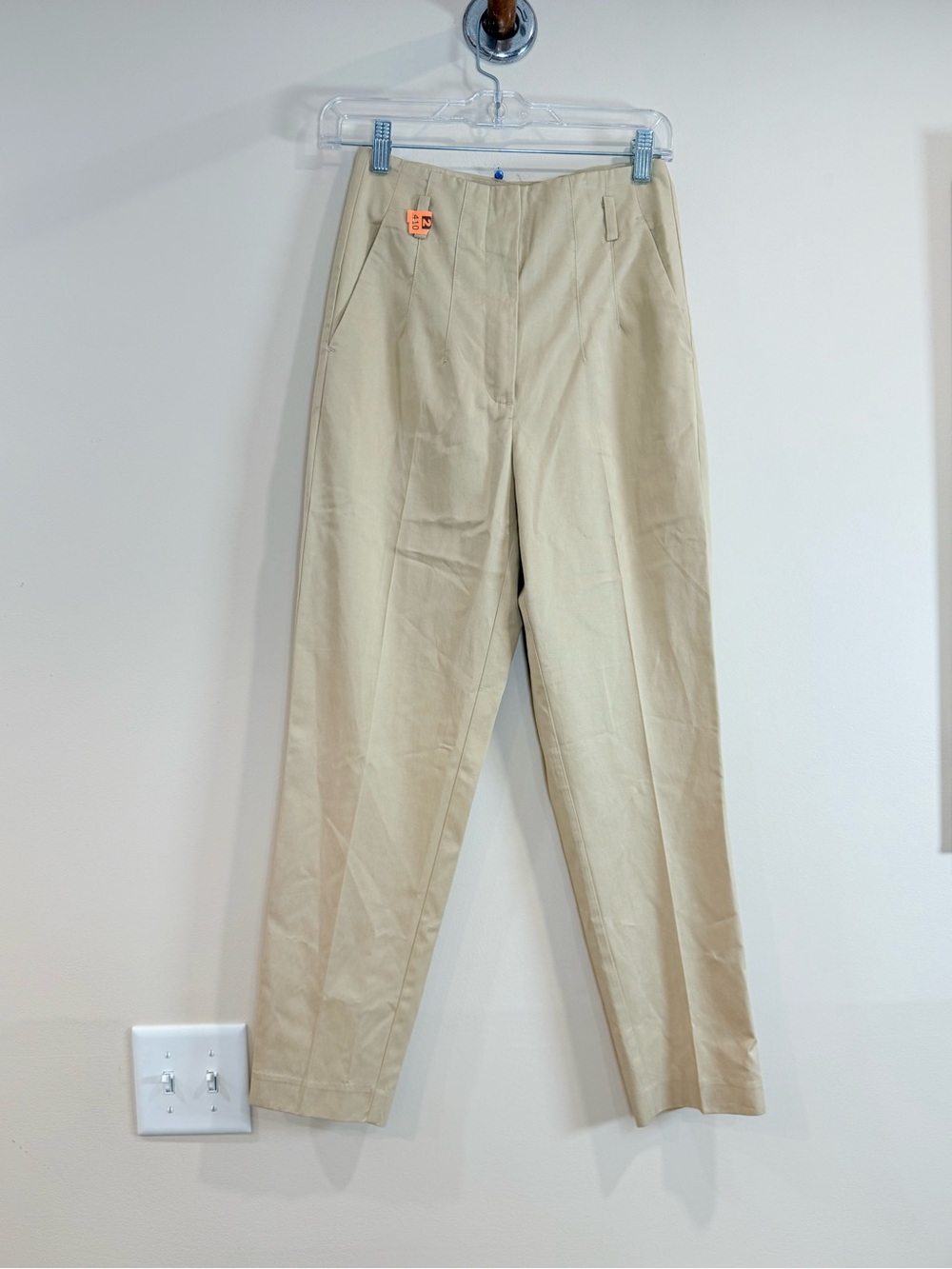 🔥NWOT Zara Women’s Beige Straight-Leg Dress Pants Size 2 EC🔥